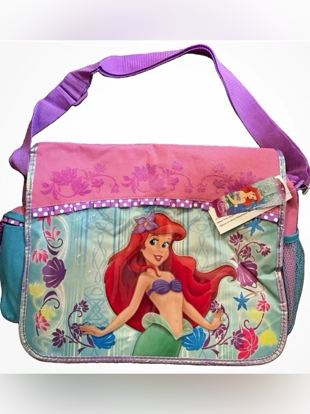 Disney Ariel Kids Bag in Pink, Teal, Purple